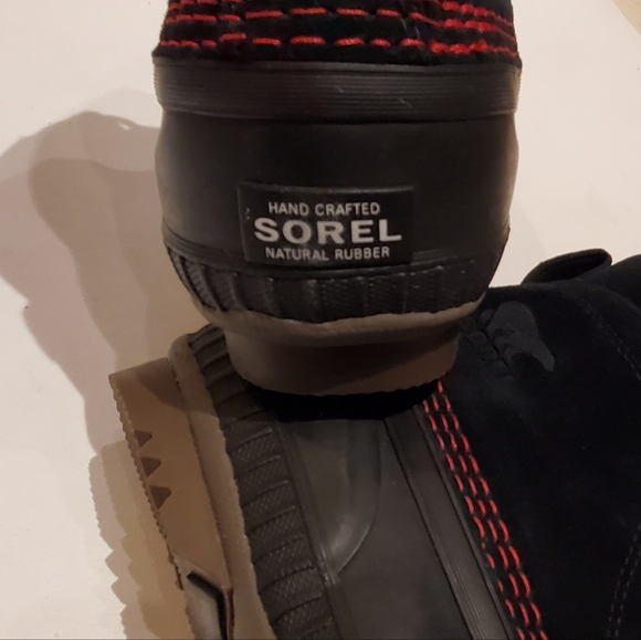 New SOREL Cheyanne II Youth Black/Mountain Red Waterproof Duck Boots 4 NIB - Picture 5 of 11